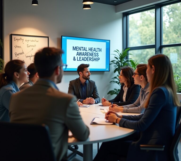 Manager in a training workshop taking notes